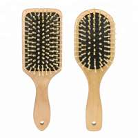 Top wuality durable and comfortable professional wooden hair brush with wood teeth for wigs and hair extensions